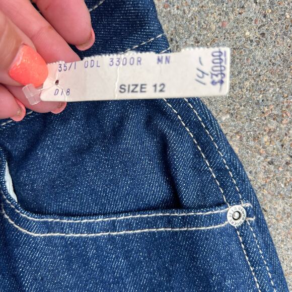 80s Oscar De La Renta High Rise Straight Leg Jeans Deadstock NWT 26"x37.5" - Picture 4 of 9